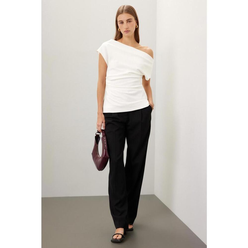 Proenza Schouler White Crepe Francesca Top Size 6